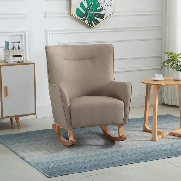 HOMCOM Modern Rocking Sofa Lounge Chair with Thick Foam Padding for Home Office