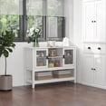 thumbnail image 1 of HOMCOM Modern Sideboard Storage Cabinet with Framed Glass Doors, Multiple Storage Options, and Anti-Topple, White, 1 of 9