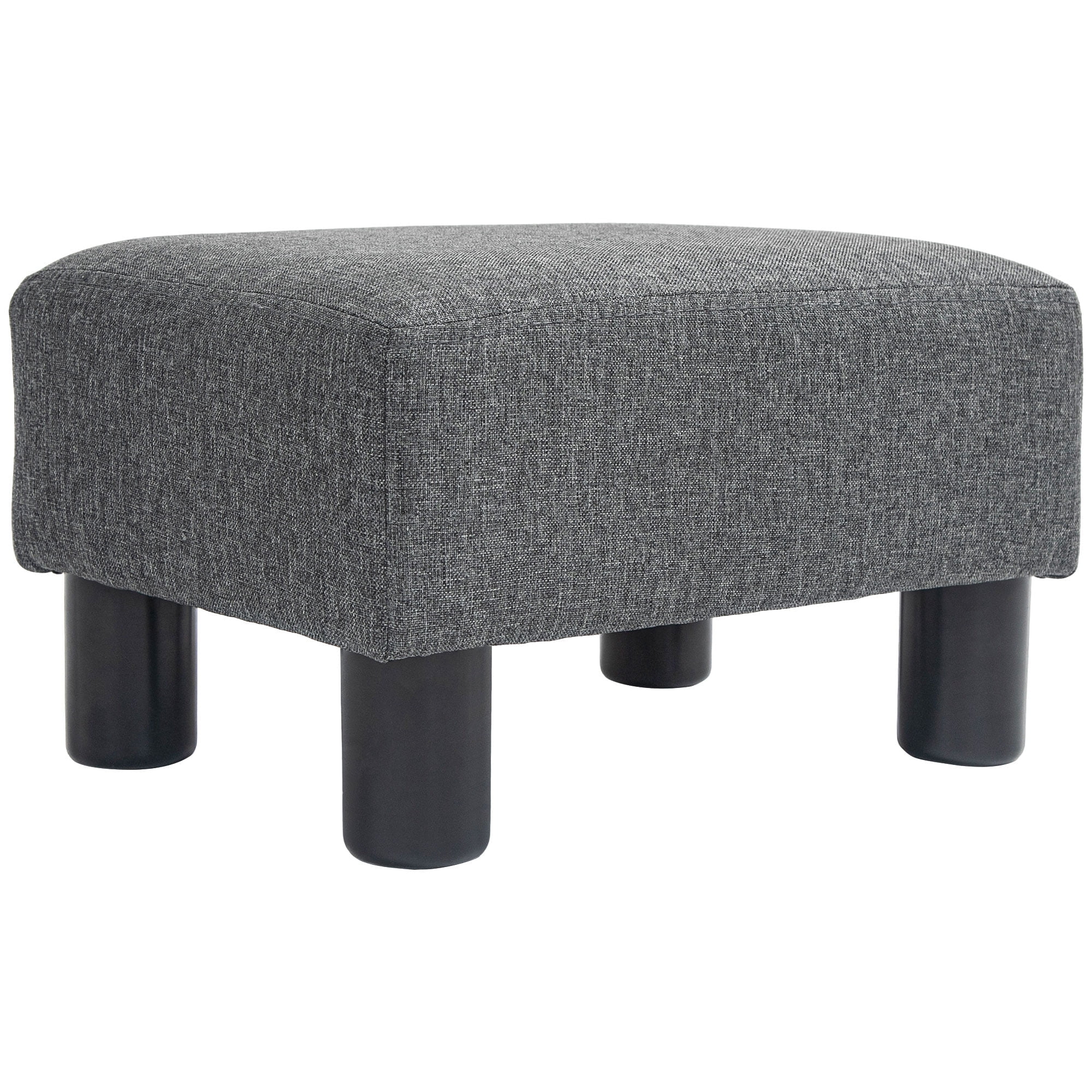 HOMCOM Ottoman Foot Rest, Small Foot Stool with Linen Fabric Upholstery