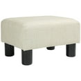thumbnail image 1 of HOMCOM Ottoman Foot Rest, Small Foot Stool with Linen Fabric Upholstery, 1 of 8