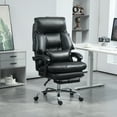 thumbnail image 1 of HOMCOM Overstuffed Executive Office Chair, High Back PU Leather Swivel Desk Chair with Foot Rest, Thick Padded, Adjustable Height, Black, 1 of 9