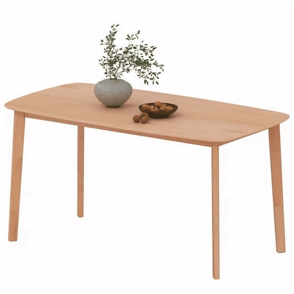 HOMCOM Pine Wood Dining Table for 6 59” Rustic Rectangular Kitchen Table with Large Tabletop for Dining Room Natural