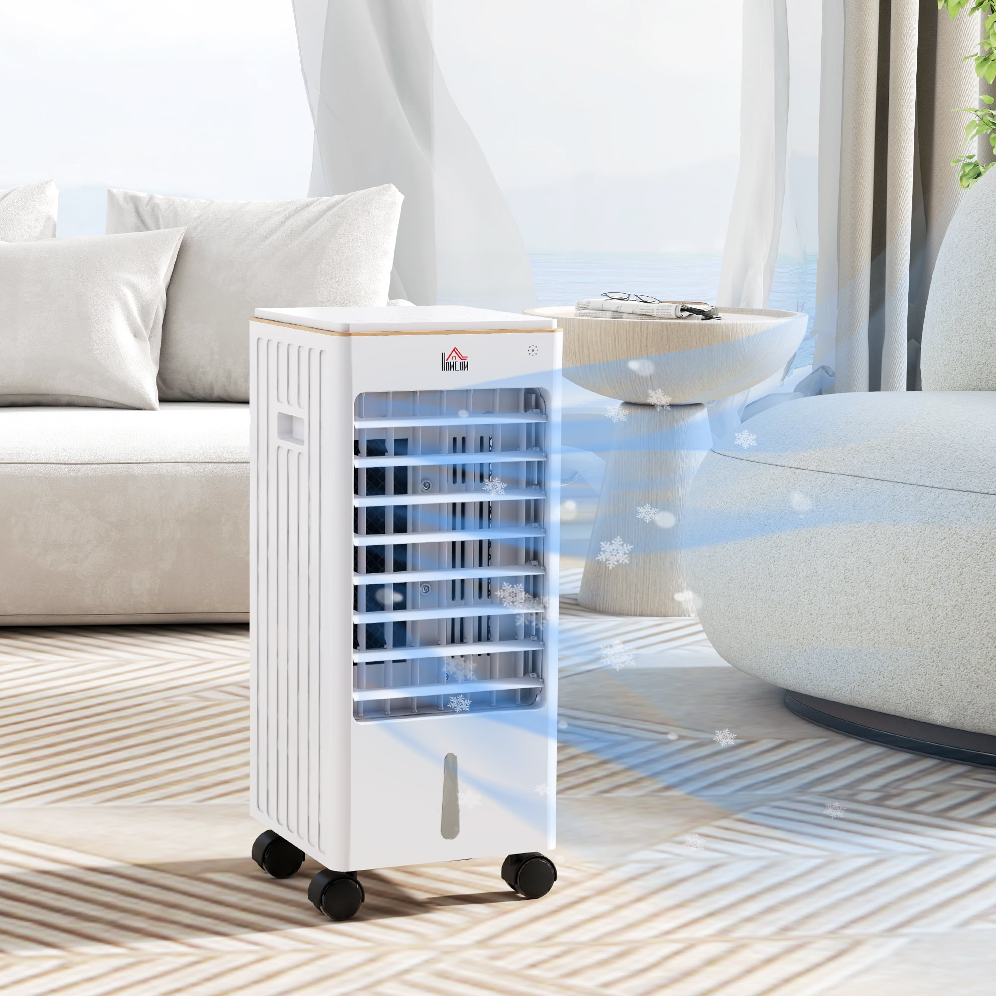 HOMCOM Portable Air Conditioner, White
