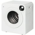 thumbnail image 1 of HOMCOM 1300W Compact Laundry Dryer with 3.2 cuft Stainless Steel Drum White, 1 of 9
