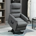 thumbnail image 1 of HOMCOM Power Lift Chair with Vibration Massage with Remote Control, Side Pockets, Gray, 1 of 10