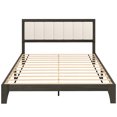 thumbnail image 1 of HOMCOM Queen Bed Frame with Headboard, Platform Bed Frame Charcoal Gray, 1 of 9