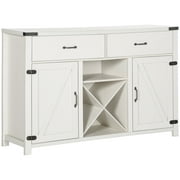 HOMCOM Retro Farmhouse Sideboard Storage Buffet Cabinet with Drawers