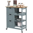 thumbnail image 1 of HOMCOM Rolling Kitchen Island Cart, Bar Serving Cart, Compact Trolley on Wheels, 1 of 8