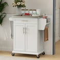 Rolling Kitchen Island Utility Trolley, Storage Cart on Wheels