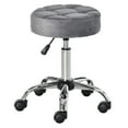 thumbnail image 1 of HOMCOM Round Salon Stool Height Adjustable, Hydraulic Rolling Swivel Stool with Wheels, Massage Vanity Chair Home Office, Grey, 1 of 9
