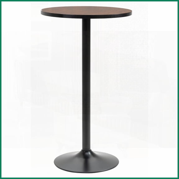 HOMCOM Rustic 42"H Bar Height Coffee Table, Elm Wood Top & Industrial Steel - Indoor/Outdoor Casual Use