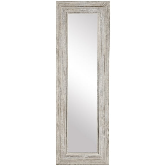 HOMCOM Rustic Wall Hanging and Leaning Floor Full Length Mirror, Gray