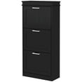 thumbnail image 1 of HOMCOM Shoe Cabinet with 3 Flip Drawers for 15 Pairs of Shoes, Black, 1 of 8