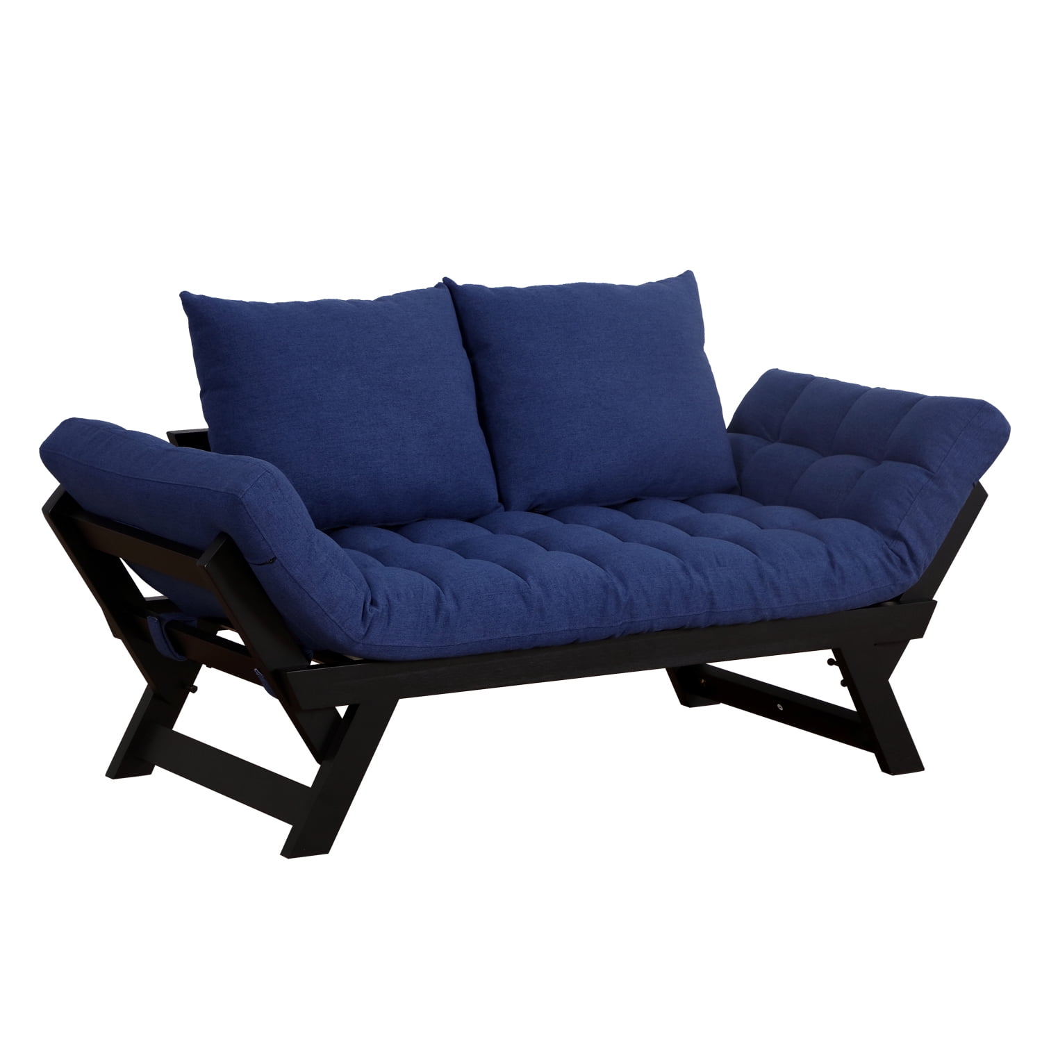 Homcom single person 3 position convertible couch chaise lounger sofa bed clearance