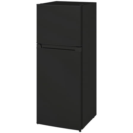 HOMCOM Small Fridge with Freezer, 4 Cu Ft Refrigerator with Shelves, Black