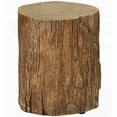 thumbnail image 1 of HOMCOM Tree Stump Stool with Round Tabletop, Concrete End Table in Wood Grain Finish for Indoors & Outdoors (Natural), 1 of 9