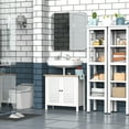thumbnail image 1 of HOMCOM Under Sink Storage Cabinet with Removable Shelf, Bathroom Vanity Cabinet, 2 Door Bathroom Floor Cabinet, White, 1 of 9