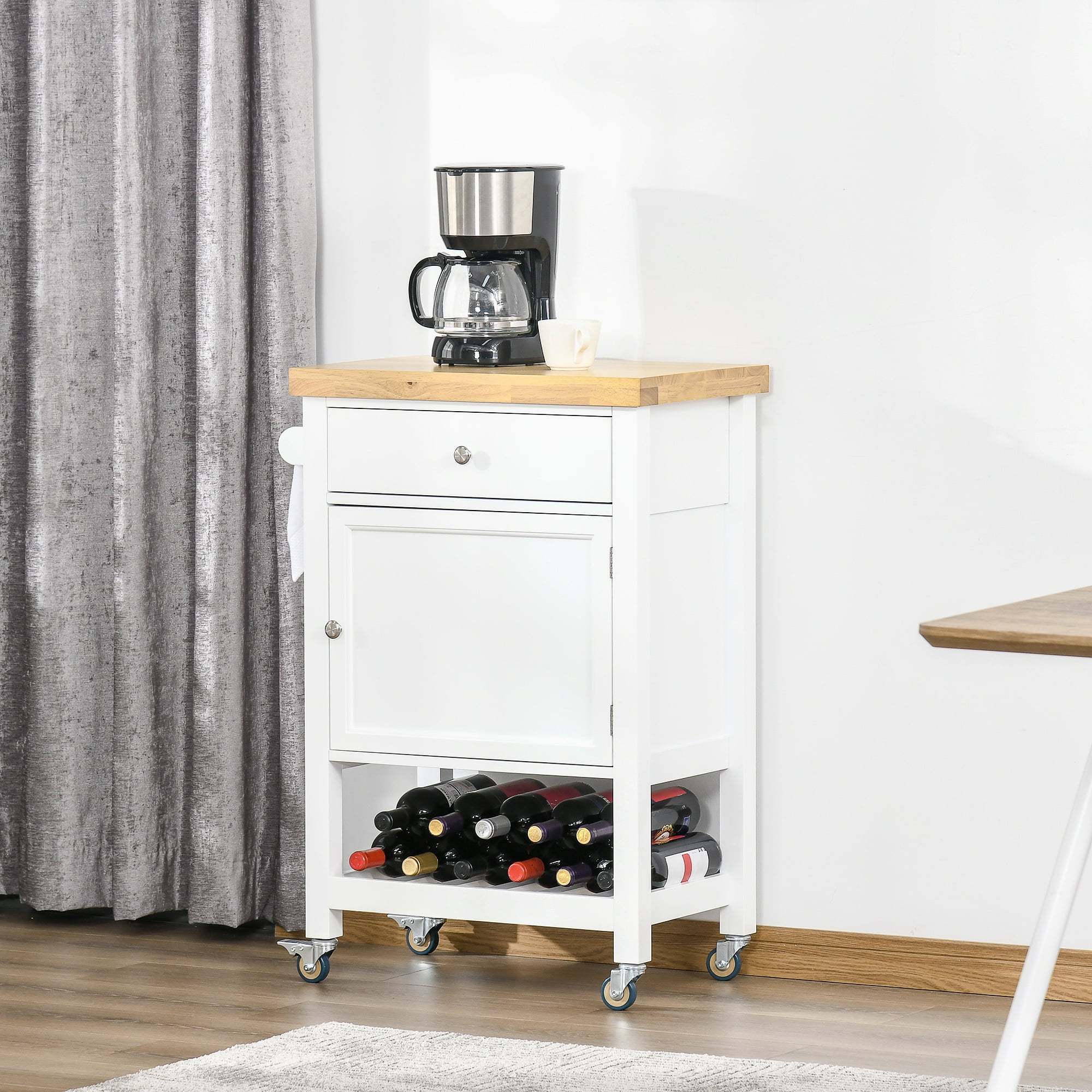 Free Shipping! HOMCOM Utility Kitchen Cart, Rolling Kitchen Free Shipping! HOMCOM Utility Kitchen Cart, Rolling Kitchen
