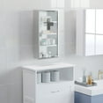 thumbnail image 1 of HOMCOM Wall Medicine Cabinet with Lock, Lockable Wall Cabinet, Silver, 1 of 10