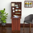 thumbnail image 1 of HOMCOM Wall Mounted Convertible Desk Fold Out Writing Table Storage Furniture, 1 of 7