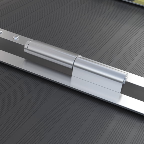 HOMCOM Wheelchair Ramp, 8FT Foldable Threshold Ramp, Aluminum Handicap Ramp with Non-Slip Surface, Transition Plates Above and Below for Home, Doorways, Steps, 600lbs Capacity,