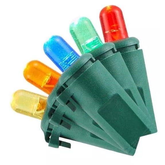 HOME ACCENTS HOLIDAY 200 MULTI-COLORED DOME LED LIGHTS 58 FT LIGHTED