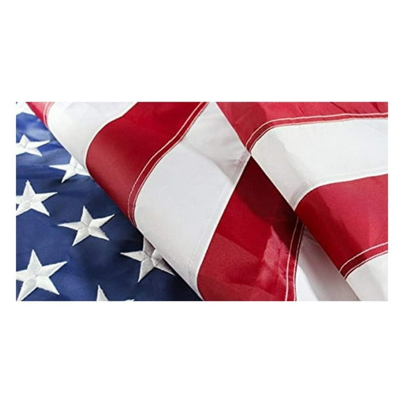HOME AND HOLIDAY Large American Flag 10'x15' Nylon Embroidered USA Huge 10x15 Foot United States