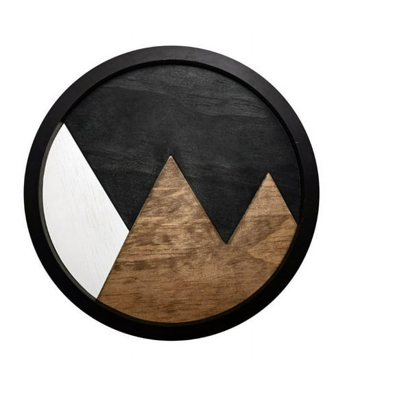 HOME BREEZES Mountain Wood Lazy Susan Wooden Turntable-14" Rotating Tray.