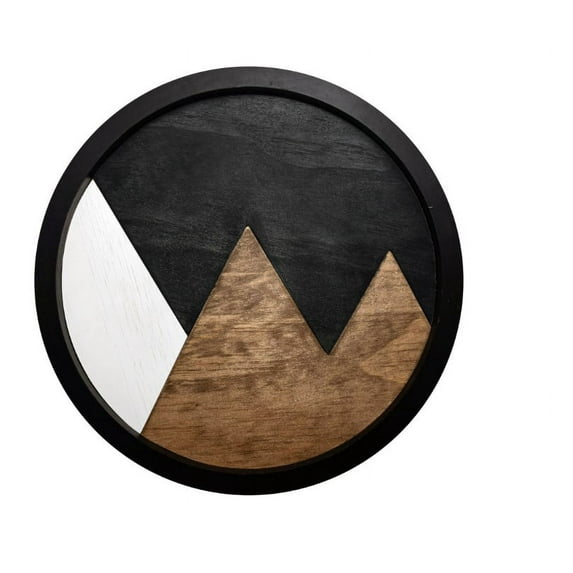 HOME BREEZES Mountain Wood Lazy Susan Wooden Turntable-14" Rotating Tray.