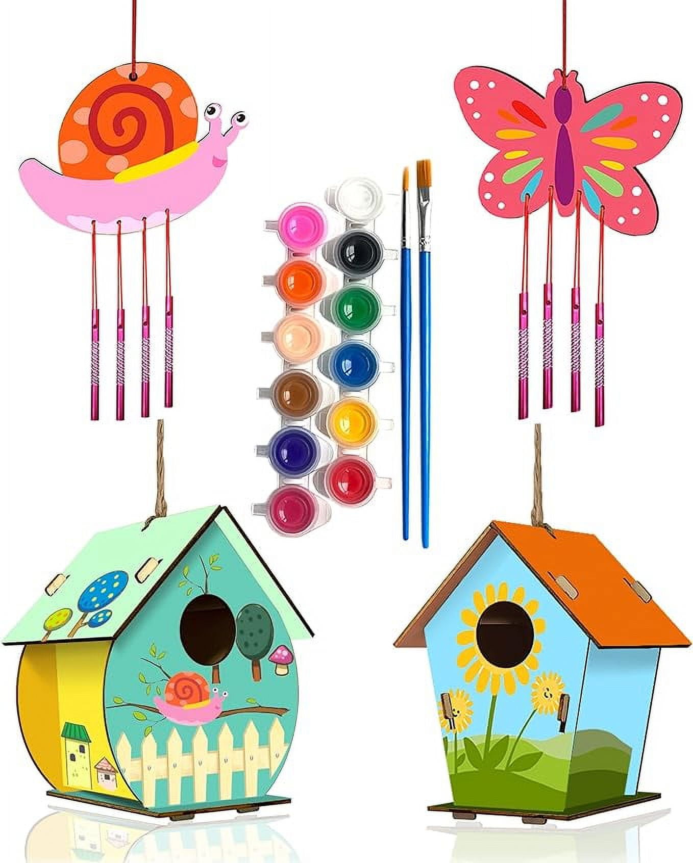 Wind Chime Kit Spring Craft Kits For Kids Wooden Arts And - Temu