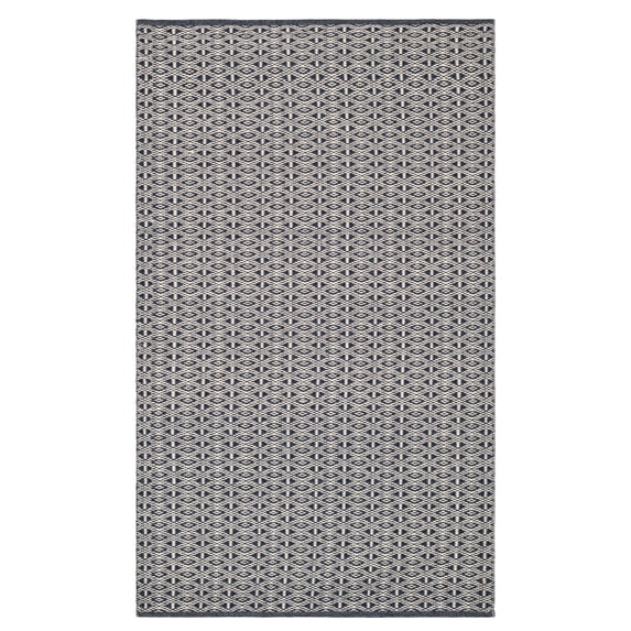 HOME CONSERVATORY Bare Blue Handwoven Cotton Rug, 2'6" x 8' Runner