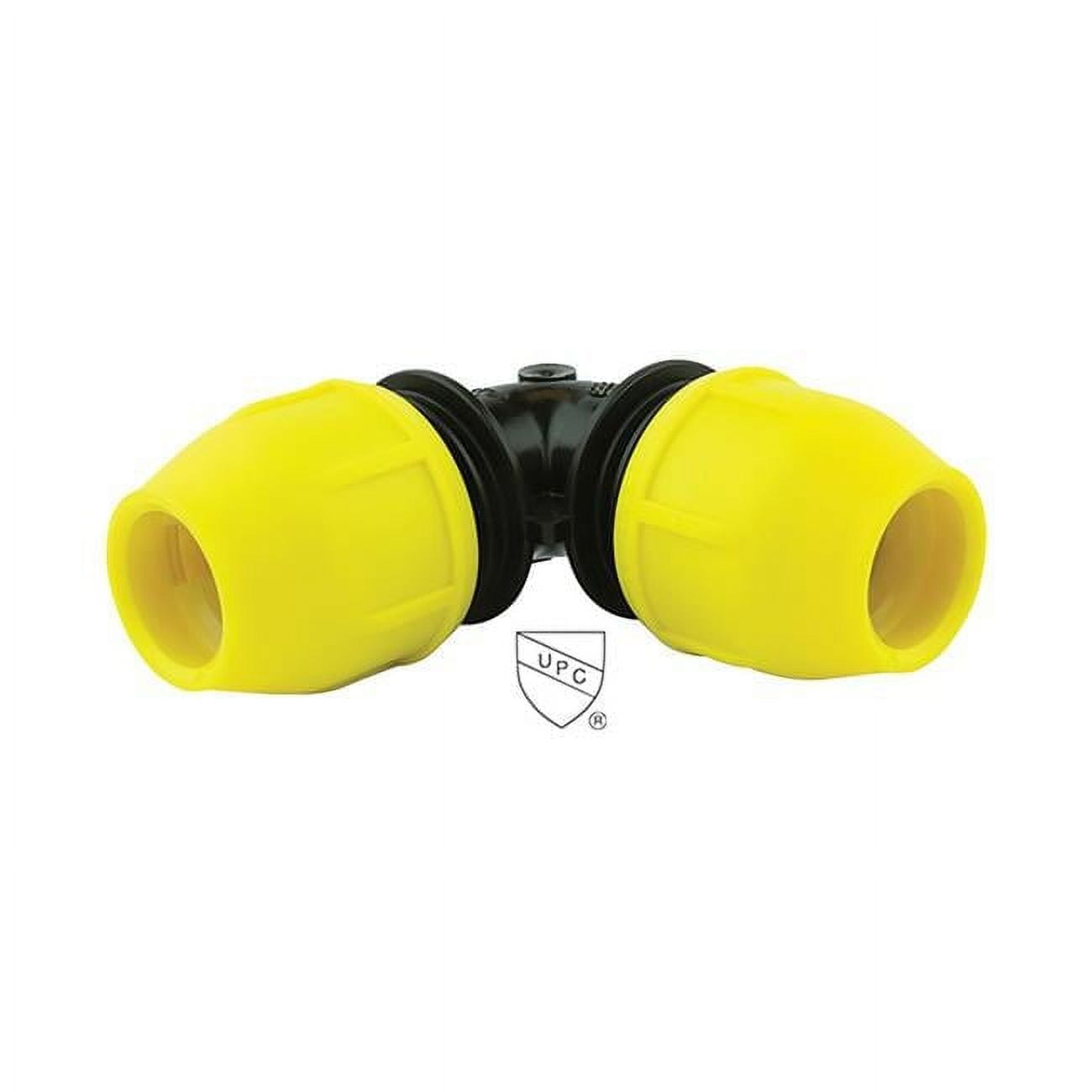 Underground Yellow Poly Gas Pipe 90 Degree Elbow 3/4 Inch