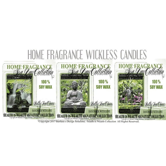 HOME FRAGRANCE SPA DAY COLLECTION WICKLESS CANDLES PREMIUM SOY WAX MELTS