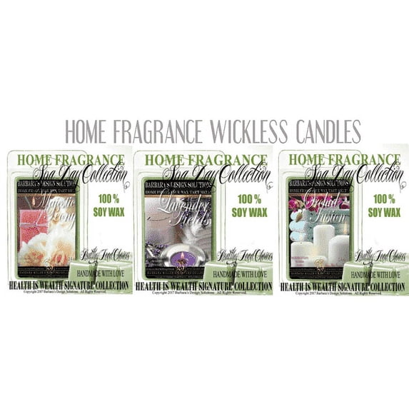 HOME FRAGRANCE SPA DAY COLLECTION WICKLESS CANDLES PREMIUM SOY WAX MELTS