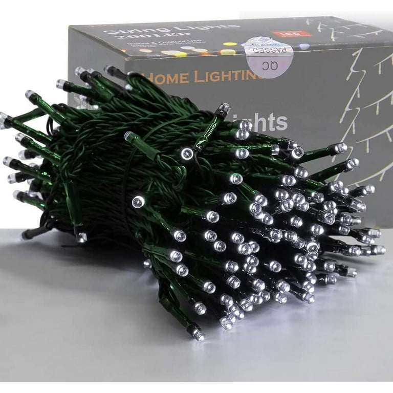 Home Lighting 66ft Christmas Decorative Mini Lights 200 LED Green Wire Fairy Starry String Lights Plug in 8 Lighting Modes for Indoor Outdoor Xmas