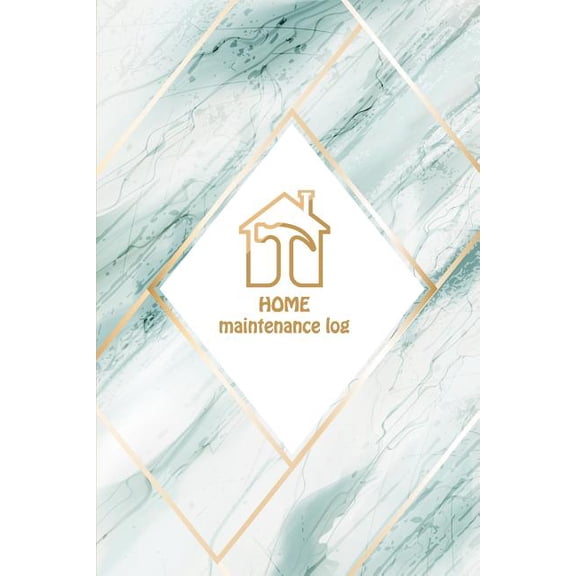 HOME Maintenance log: Green marble cover Home Maintenance Log diary for a template to keep track of renovation repairs a