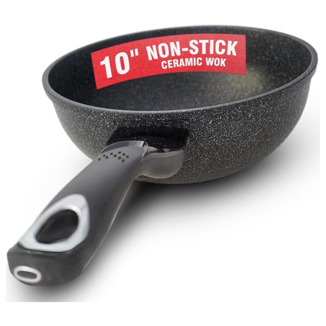 HOME N KITCHENWARE 9Layered Premium Marble Pan Ceramic Marble Wok