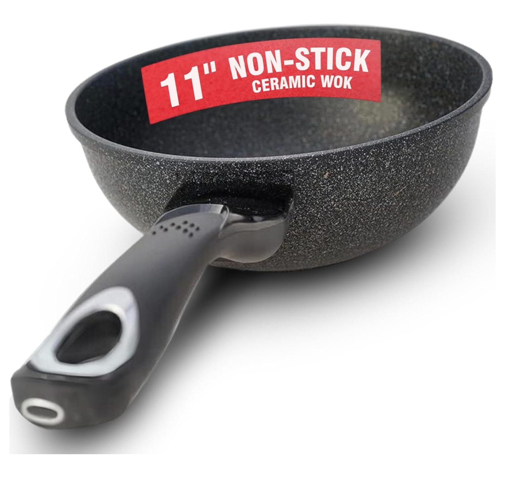 HOME N KITCHENWARE Nonstick Ceramic Wok, Frying Pan Premium 9Layered