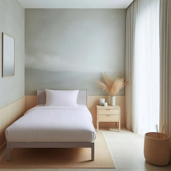 Home Prides 100% Cotton Twin Sheets Set, 200 Thread Count, Cool Crisp Percale 3-Piece Bedding Set, 15" deep pocket, OEKO-TEX Certified Bed Sheets, Pearl Ivory