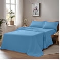 thumbnail image 1 of Home Prides 100% Cotton Queen Sheets Set, 400 Thread Count, Ultra Soft Sateen 4-Piece Bedding Set, 15" deep pocket, OEKO-TEX Certified Bed Sheets, Air Blue, 1 of 8