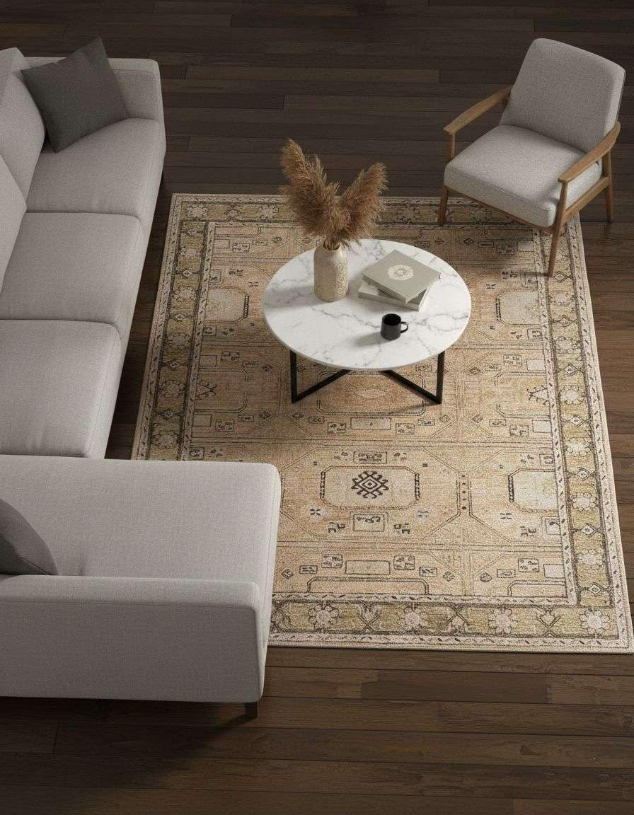 Premium Hand Tufted Luxury Wool Area Rugs, Beige, 6x9 ft - Walmart.com