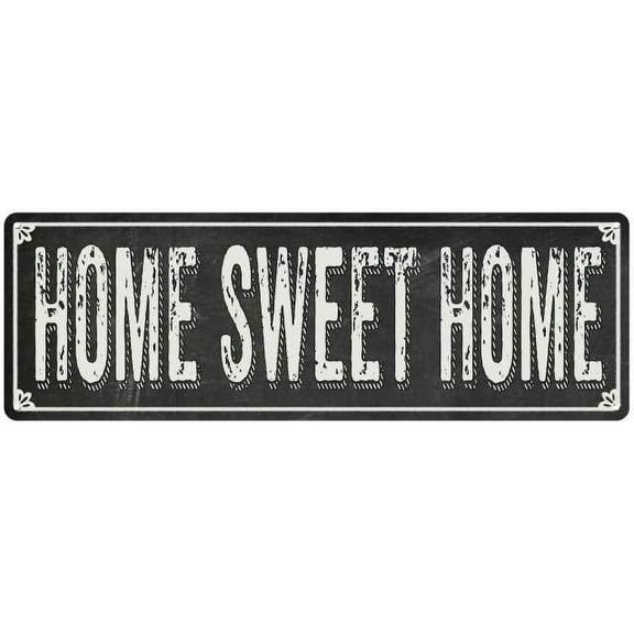 HOME SWEET HOME Shabby Chic Black Chalkboard Metal Sign 8x24 Decor 108240050071