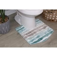 thumbnail image 1 of Luxury Toilet Rugs U-Shaped 20x20, Extra Soft and Absorbent Microfiber Bathroom Rugs, Non-Slip Plush Shaggy Bath Mat, Machine Wash Dry, Contour Bathroom Mats for Toilet Base, Turquoise, 1 of 9