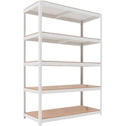 HOMEDANT Korean Thicker Board Steel Storage Heavy Duty Shelves 48.1" W x 24.4" D x 71.3" H Garage Pantry Kitchen Metal Rack