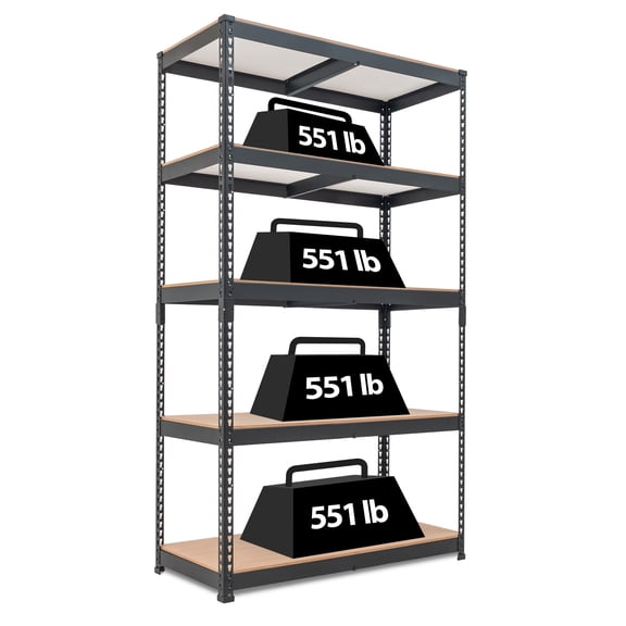HOMEDANT Korean Thicker Board Steel Storage Shelves 39.8"W x 18.2"D x 71.3"H Garage Metal Rack