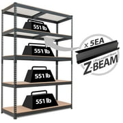 HOMEDANT Korean Thicker Board Steel Storage Shelves 47.7"W x 18.2"D x 71.3"H Garage Metal Rack