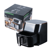 HOMEDAS 8.45Qt 6-in-1 Stainless Steel Air Fryer,Air Crisp Technology, Non-Stick, with Digital LED Touch Screen