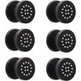 HOMEDEC Brass Square Shower Body Spray Jets Head (Matte Black, 6pcs
