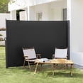thumbnail image 1 of HOMEDEMO 146" x 63" Retractable Side Awning with Privacy Screen Protection, Carbon Gray Waterproof & UV-Resistant Outdoor Side Pull Shade for Patios, Balconies and Gardens, 1 of 7