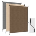 thumbnail image 1 of HOMEDEMO 5'W x 8' H Outdoor Roller Shades Patio, Sun Roller Shade for Porch Balcony Mocha, 1 of 7